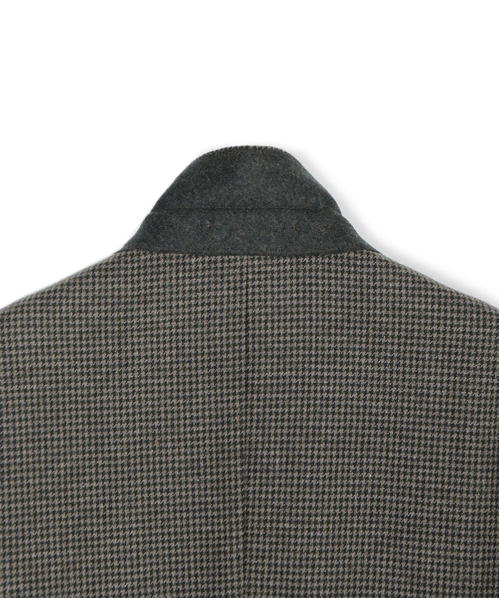 MEN'S BIGI 【50th Anniv . 菊池武夫】WOOL HOUNDSTOOTH JACKET カーキ