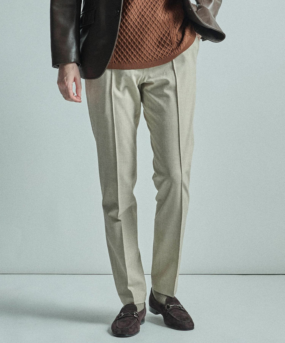 MEN'S BIGI 【ACTIVE TAILOR】360°ストレッチスラックス＜ストレッチ＞＜接触冷感＞＜速乾＞ ベージュ