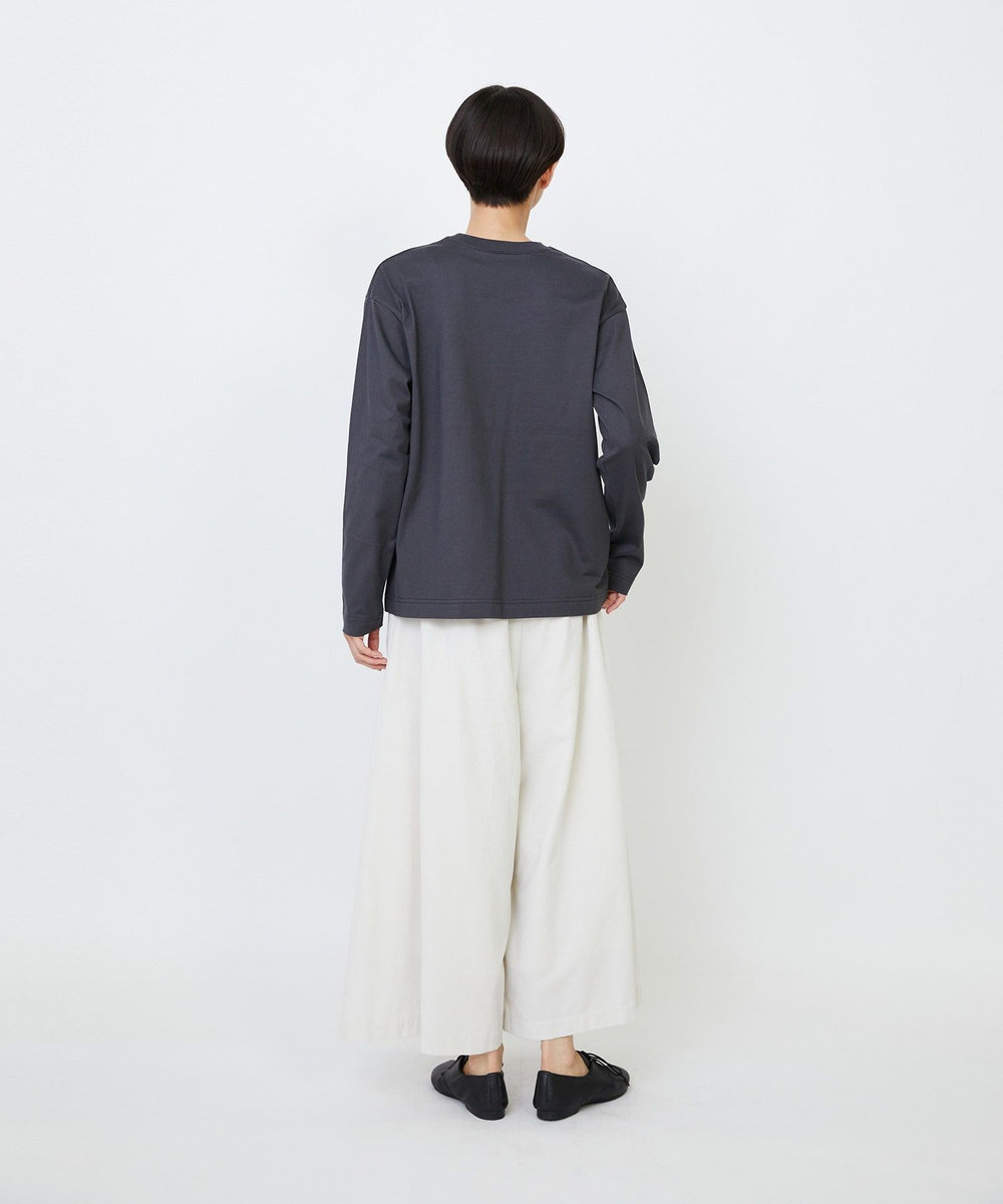 LOISIR 【EC限定・アーティストコラボ】LOISIR×TORANEKOBONBON CATプリントロングスリーブTシャツ チャコールグレー