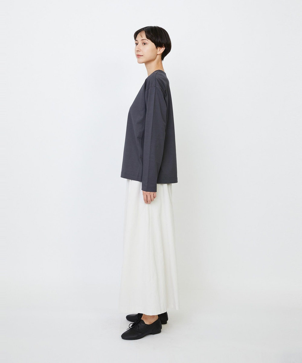 LOISIR 【EC限定・アーティストコラボ】LOISIR×TORANEKOBONBON CATプリントロングスリーブTシャツ チャコールグレー
