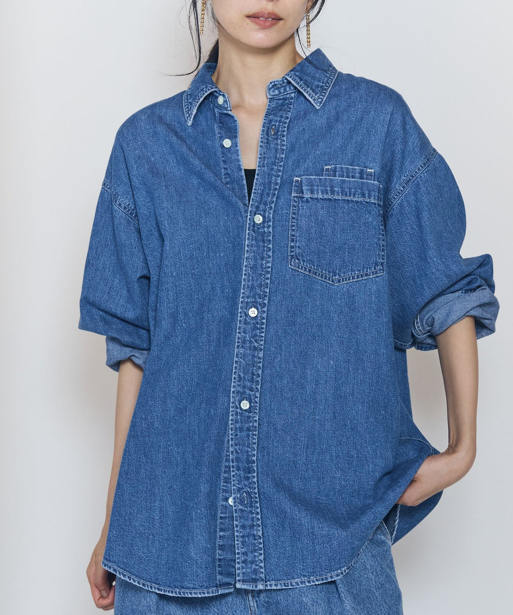 1er Arrondissement ＜NEEDBY heritage×1er Arrondissement＞【別注】デニムシャツ"Sophie" インディゴブルー