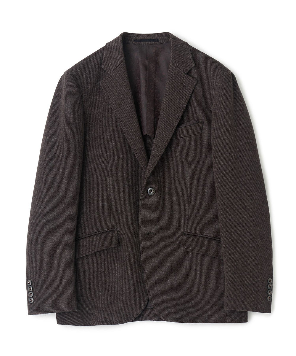 MEN'S BIGI ウール混ツイルジャージジャケット ブラウン