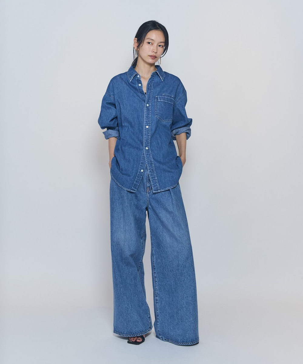 1er Arrondissement ＜NEEDBY heritage×1er Arrondissement＞【別注】デニムシャツ"Sophie" インディゴブルー