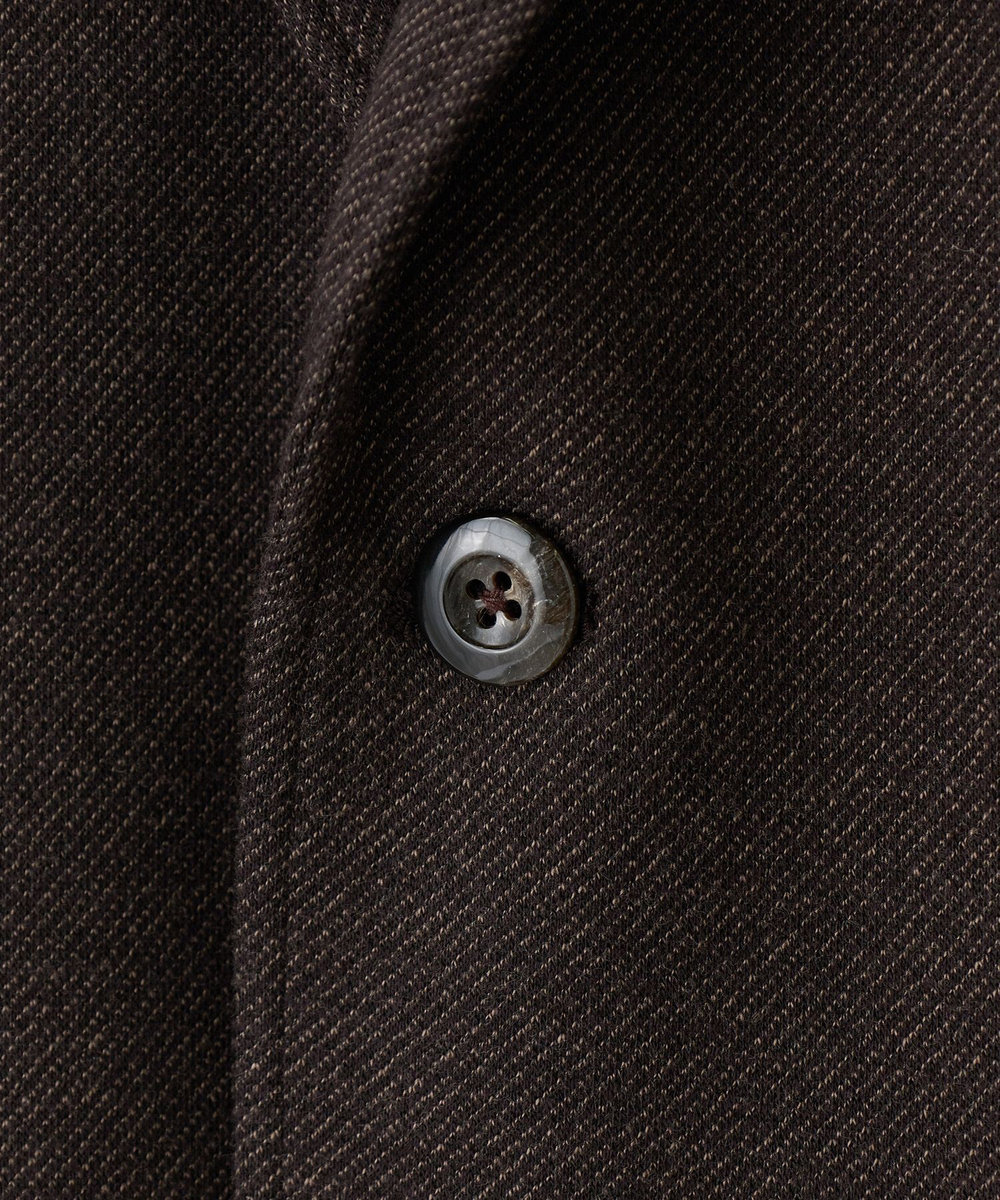 MEN'S BIGI ウール混ツイルジャージジャケット ブラウン