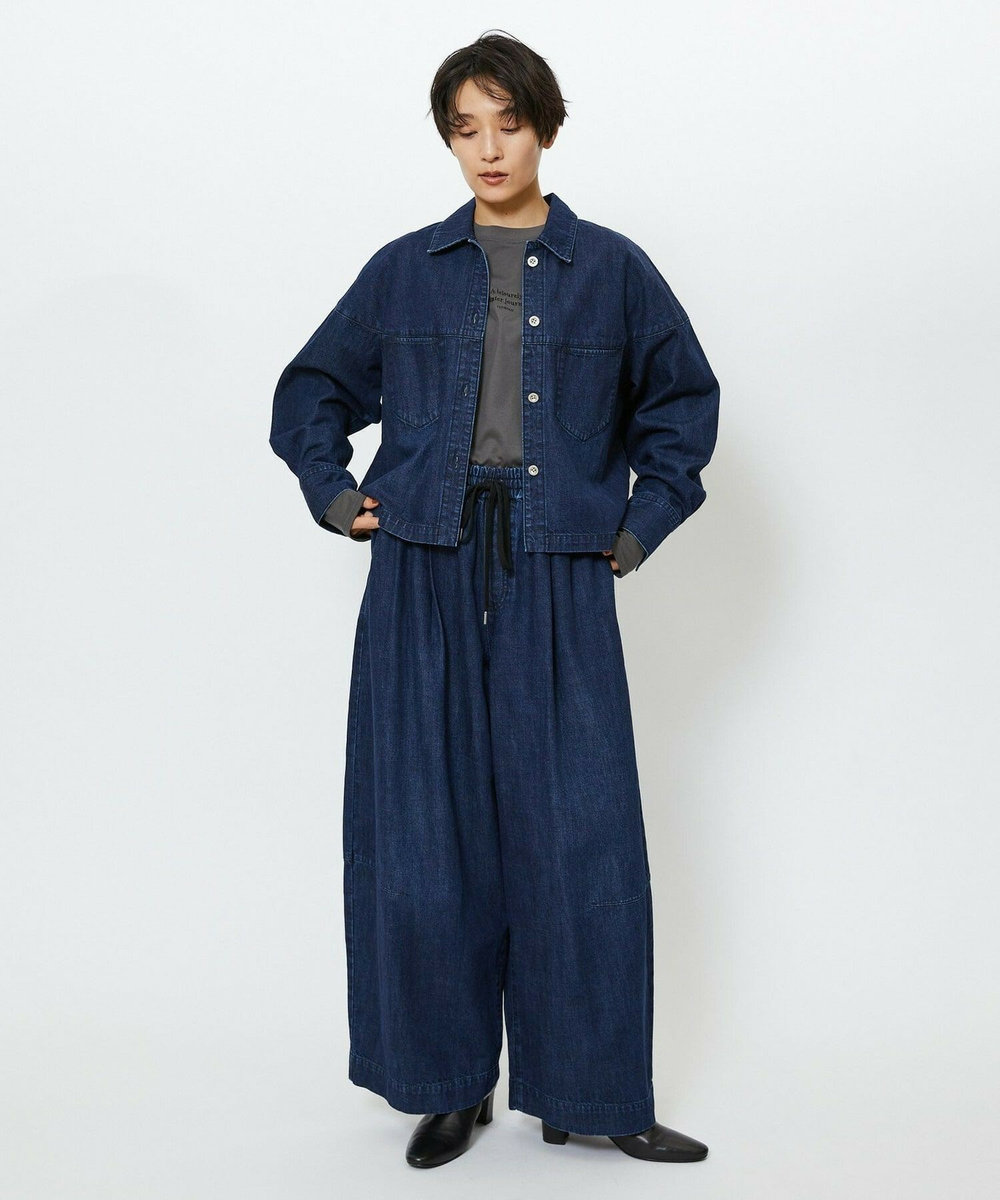 feerique feerique　デニムコクーンシルエットワイドパンツ ネイビー