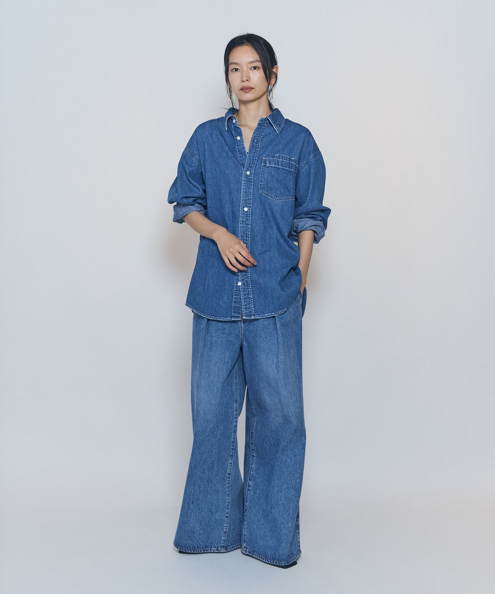 1er Arrondissement ＜NEEDBY heritage×1er Arrondissement＞【別注】デニムシャツ"Sophie" インディゴブルー