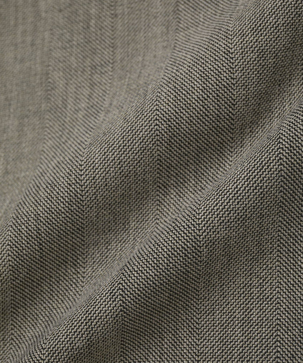 MEN'S BIGI ヘリンボーンダブルクロス ステンカラーコート＜2WAYストレッチ＞ ベージュ
