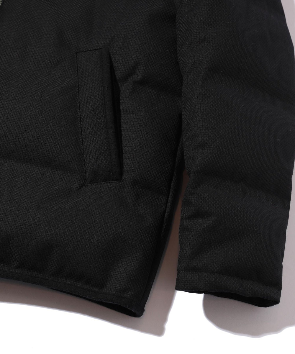 MEN'S BIGI マイクロブロックチェックボリュームネックダウン ブラック系その他