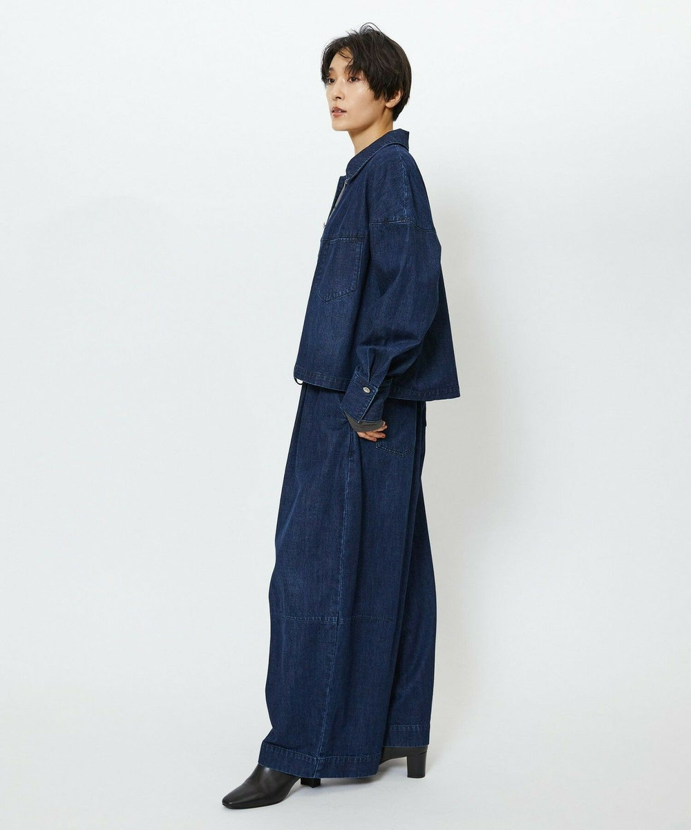 feerique feerique　デニムコクーンシルエットワイドパンツ ネイビー