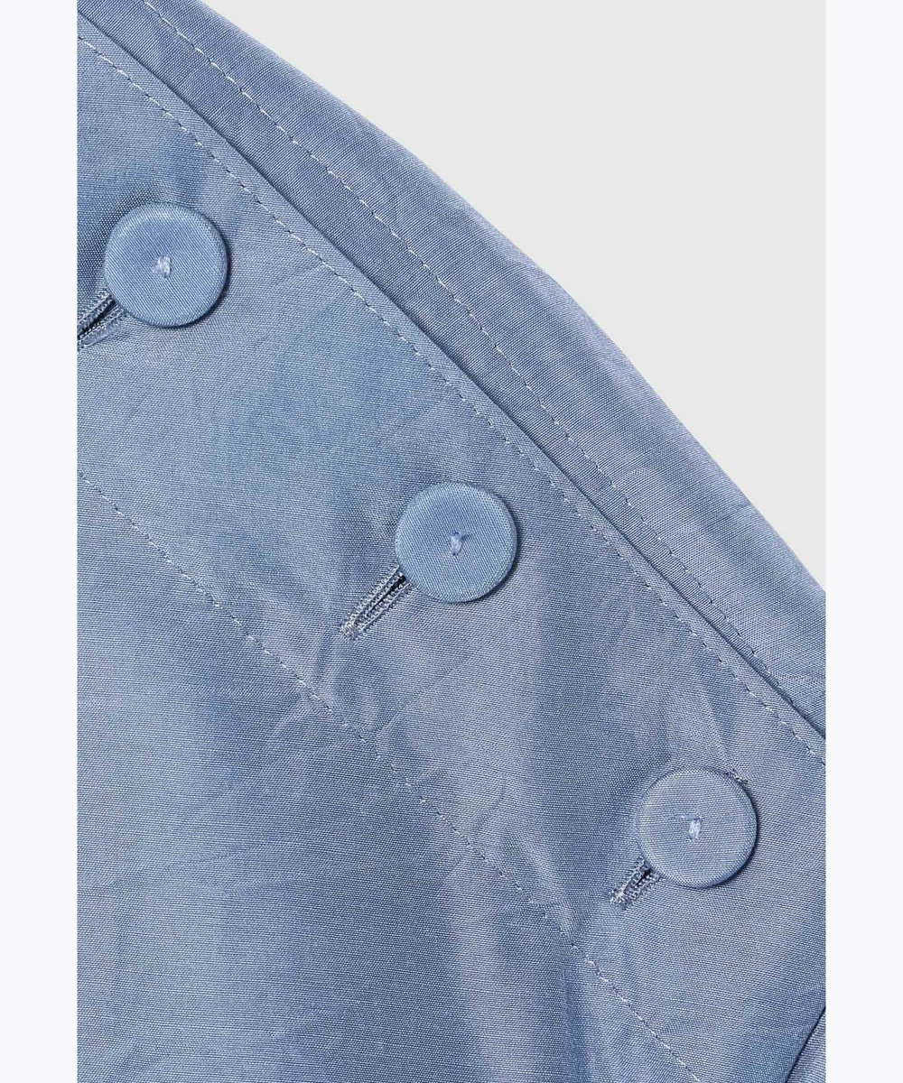DÉPAREILLÉ SILK CUPRA WASHER BLOUSE / シルクキュプラワッシャーブラウス ブル－グレ－