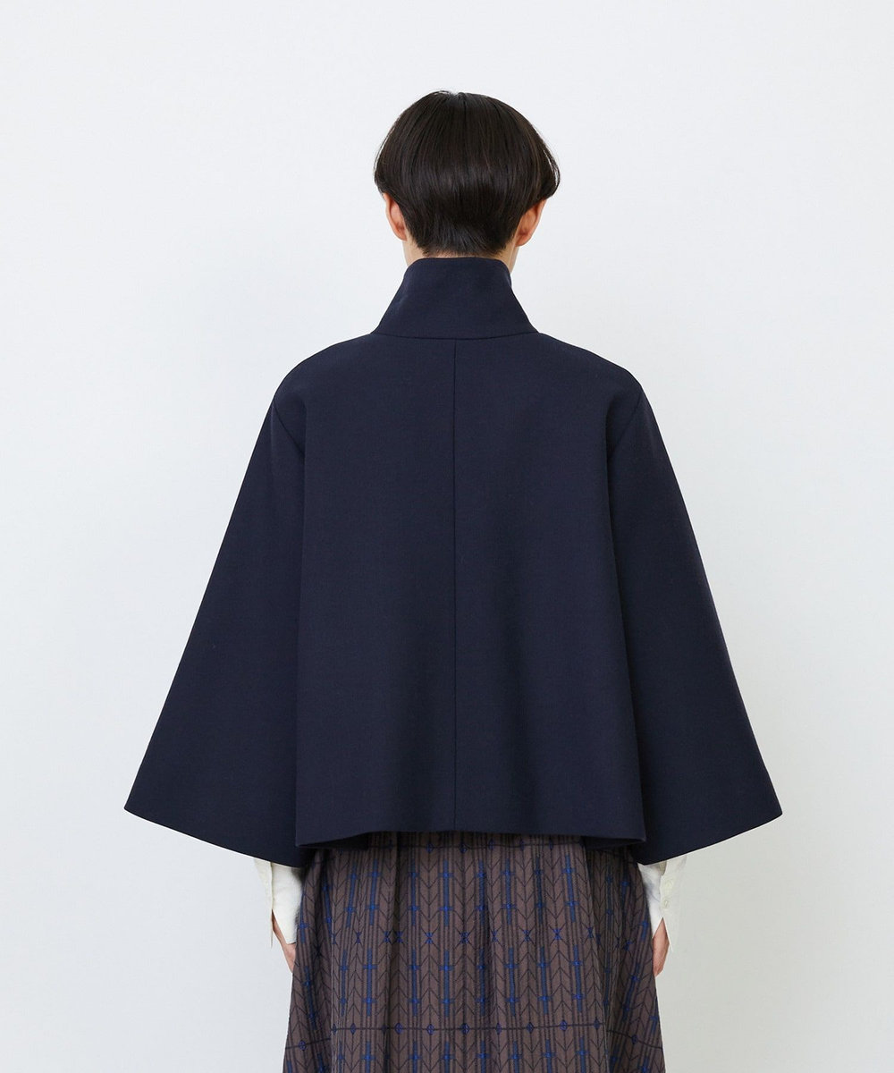 LOISIR Aラインショートジャケット ネイビー