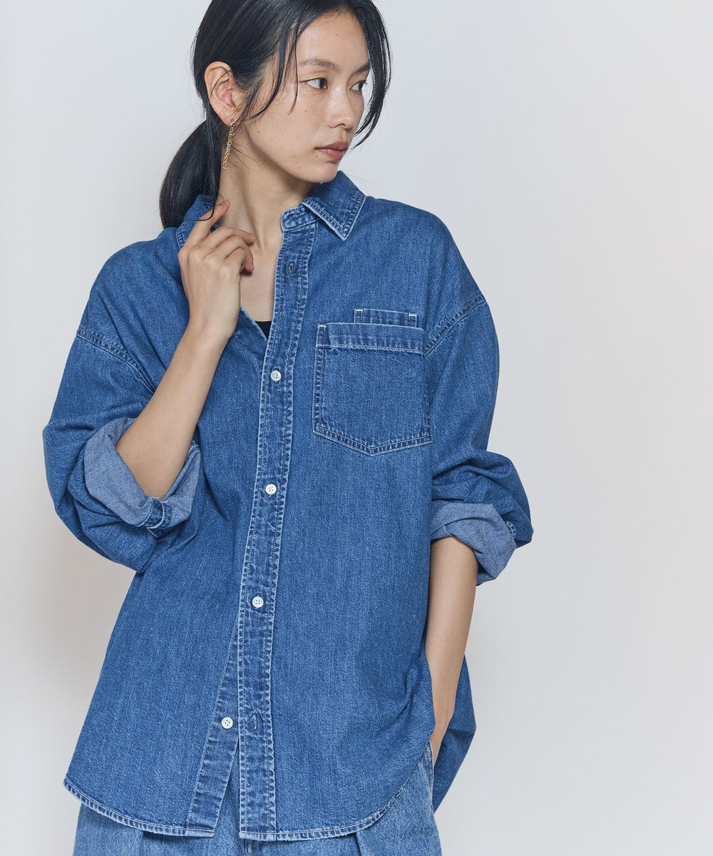 1er Arrondissement ＜NEEDBY heritage×1er Arrondissement＞【別注】デニムシャツ"Sophie" インディゴブルー