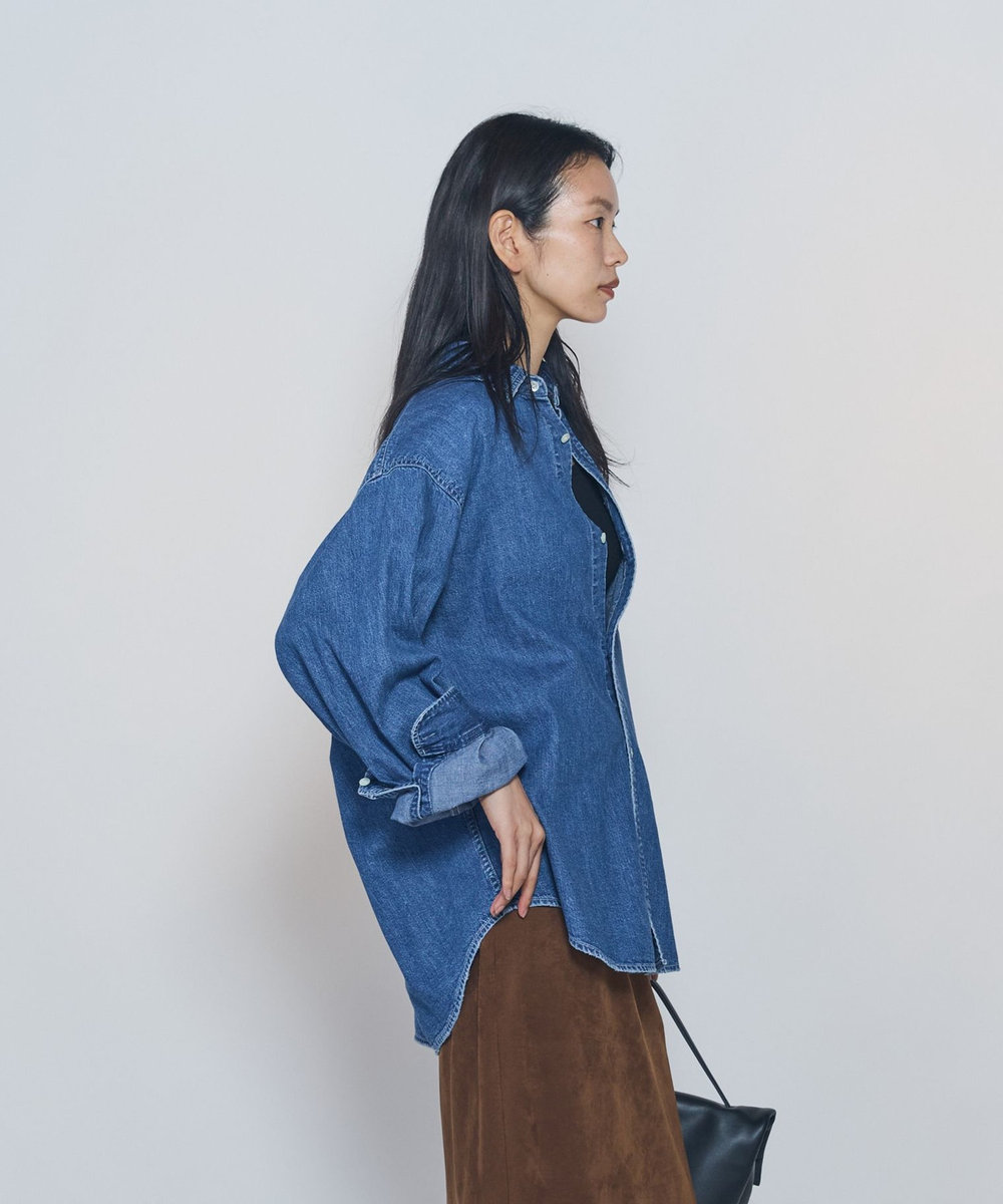 1er Arrondissement ＜NEEDBY heritage×1er Arrondissement＞【別注】デニムシャツ"Sophie" インディゴブルー
