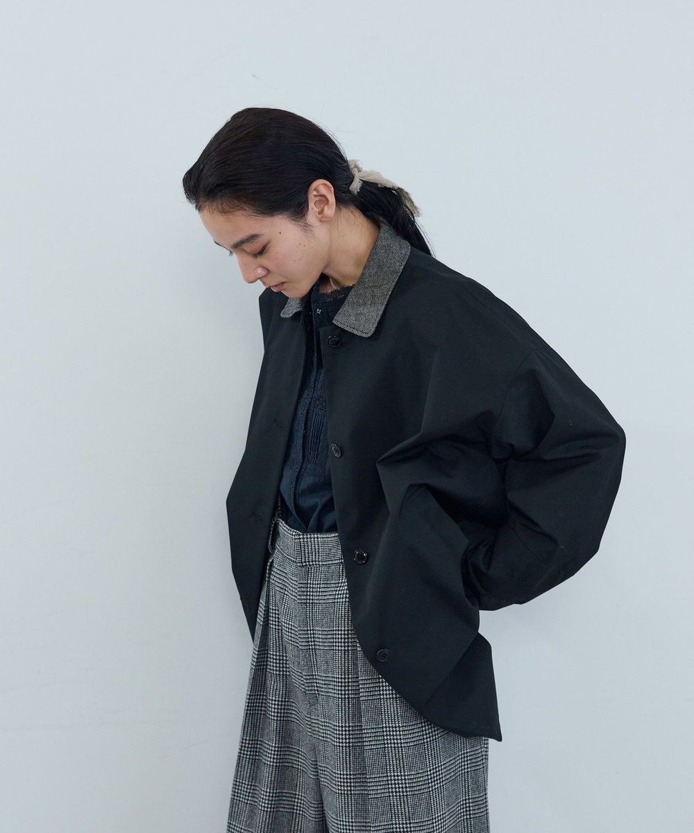 ADIEU TRISTESSE ステンカラーコート ブラック