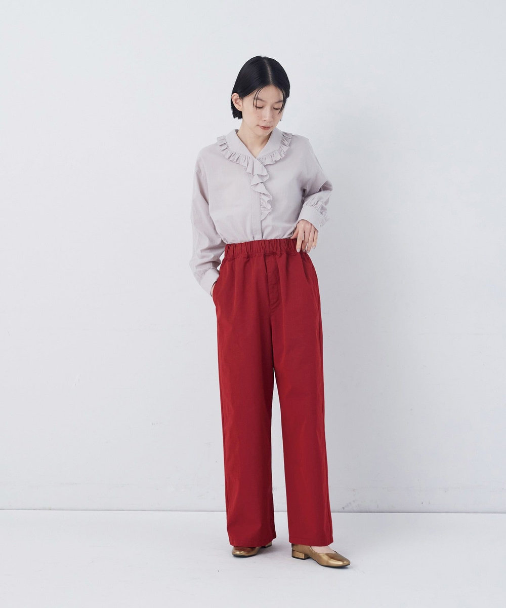 congés payés ADIEU TRISTESSE 【FAVE】ストレートパンツ レッド
