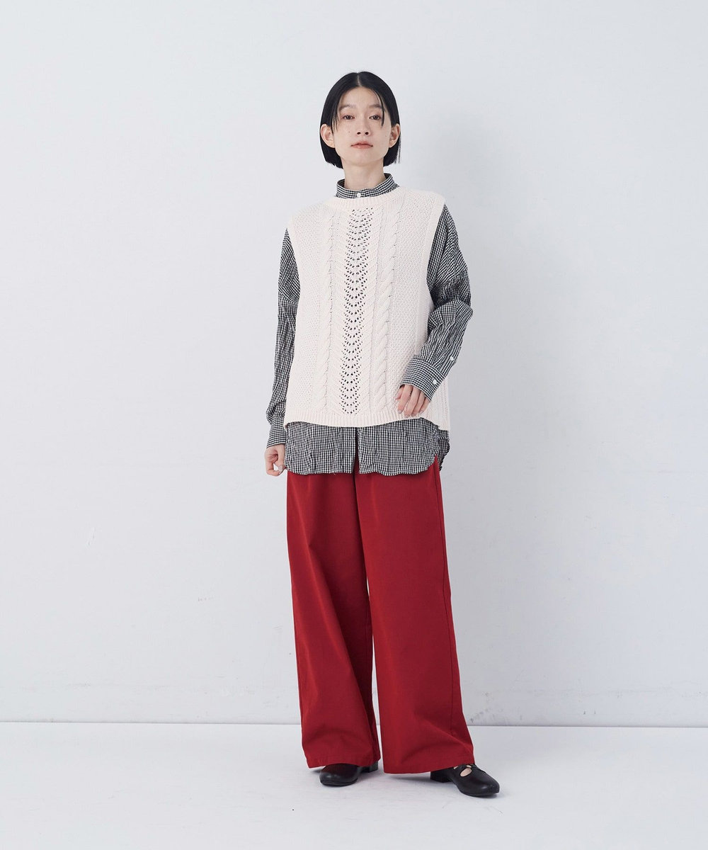 congés payés ADIEU TRISTESSE 【FAVE】ストレートパンツ レッド