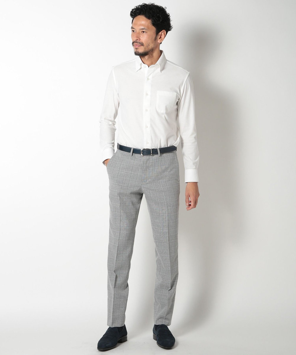 MEN'S BIGI 【ACTIVE TAILOR】ミックスヤーン/ホップサックスラックス ライトグレー