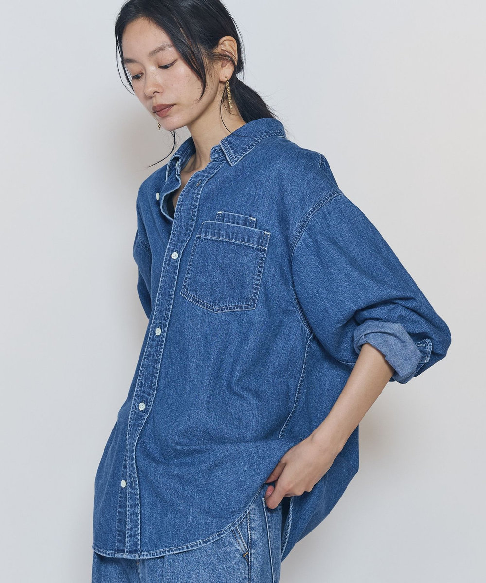 1er Arrondissement ＜NEEDBY heritage×1er Arrondissement＞【別注】デニムシャツ"Sophie" インディゴブルー