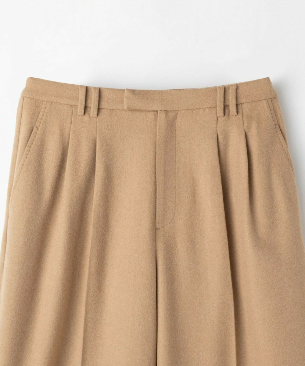 L'EQUIPE COUTURIER ピュアキャメルワイドパンツ キャメル