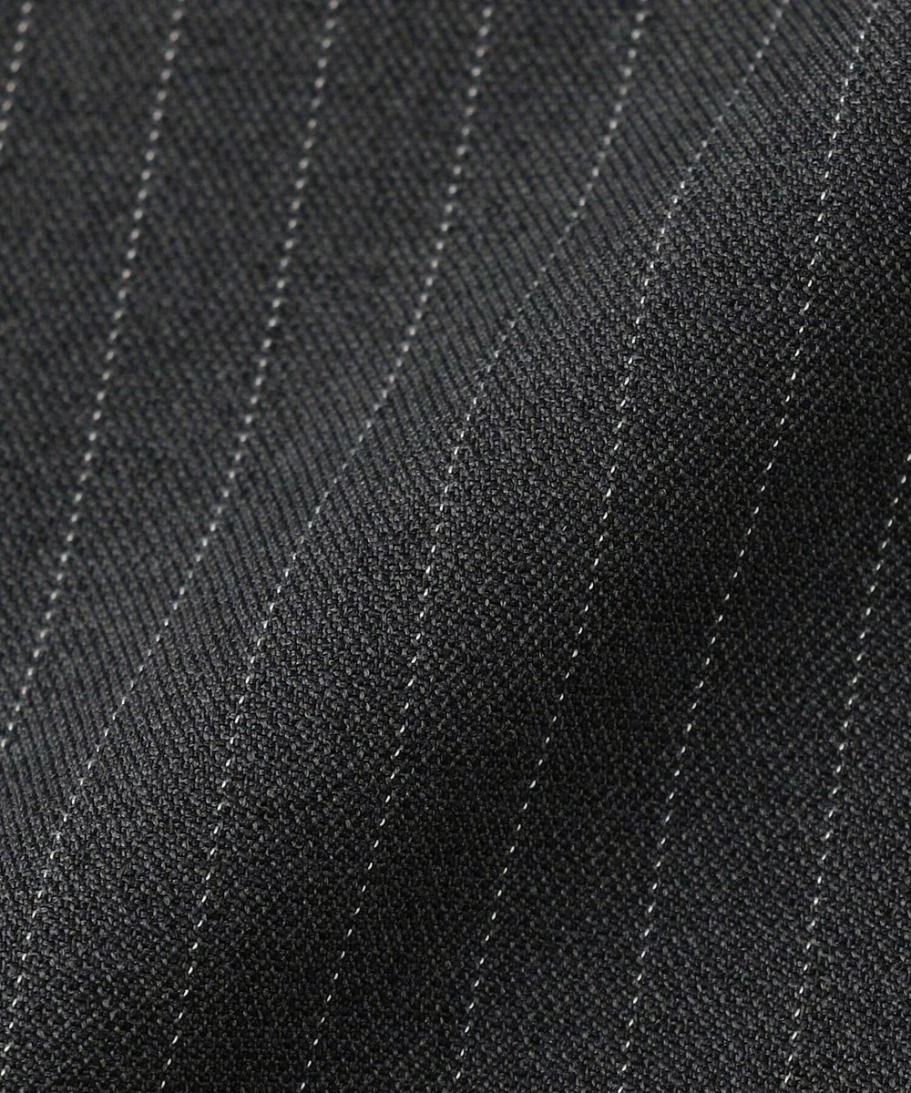 feerique Lサイズ（大きいサイズ） 【大きいサイズ】feerique ウールライクストライプワイドパンツ チャコールグレー