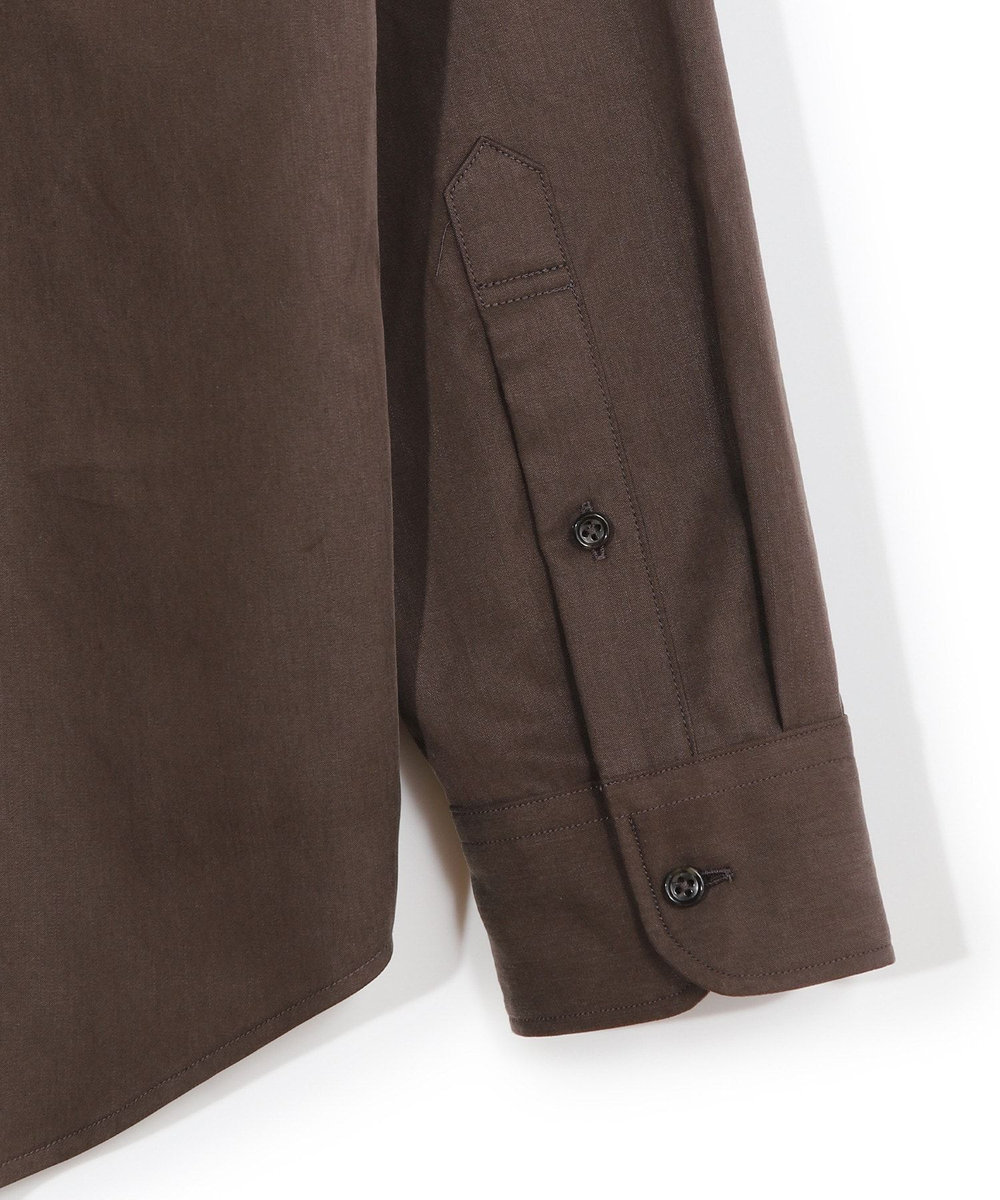 MEN'S BIGI リヨセルコットンサテンシャツ ブラウン