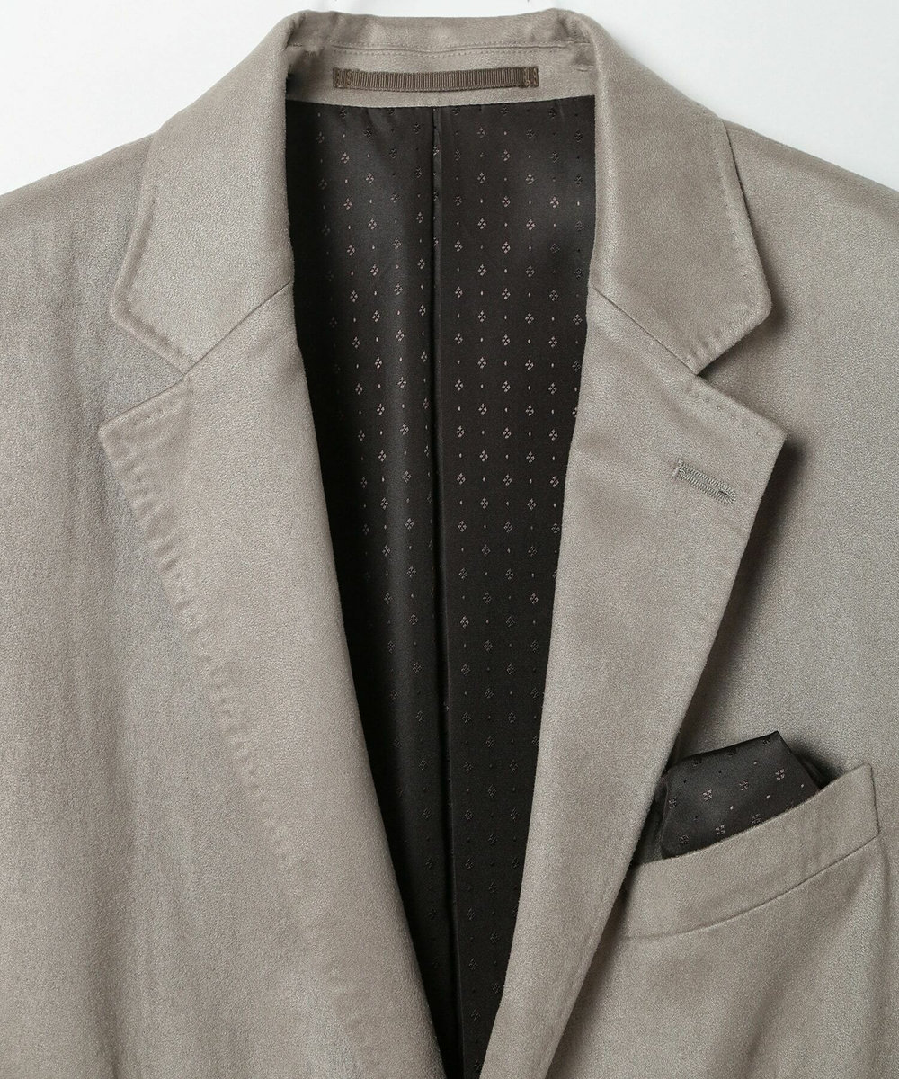 MEN'S BIGI コマスエードストレッチジャケット（セットアップ対応） グレー