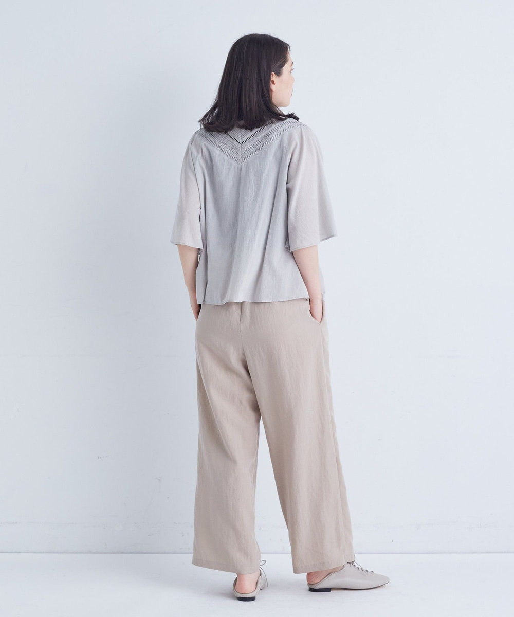 ADIEU TRISTESSE インドフィッシュボーンブラウス グレー