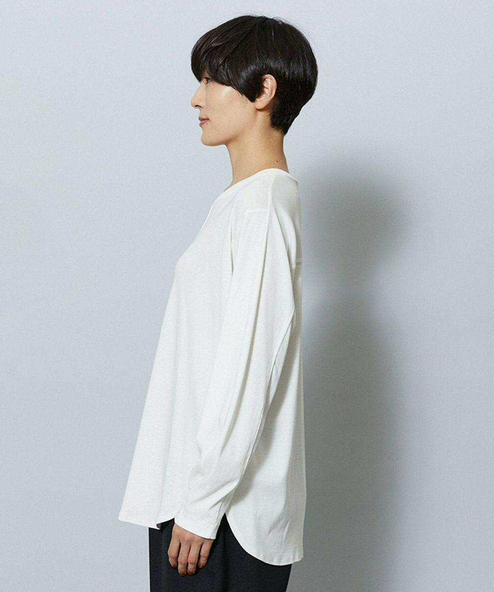MOGA フレスカスライスドルマンスリーブTシャツ オフホワイト