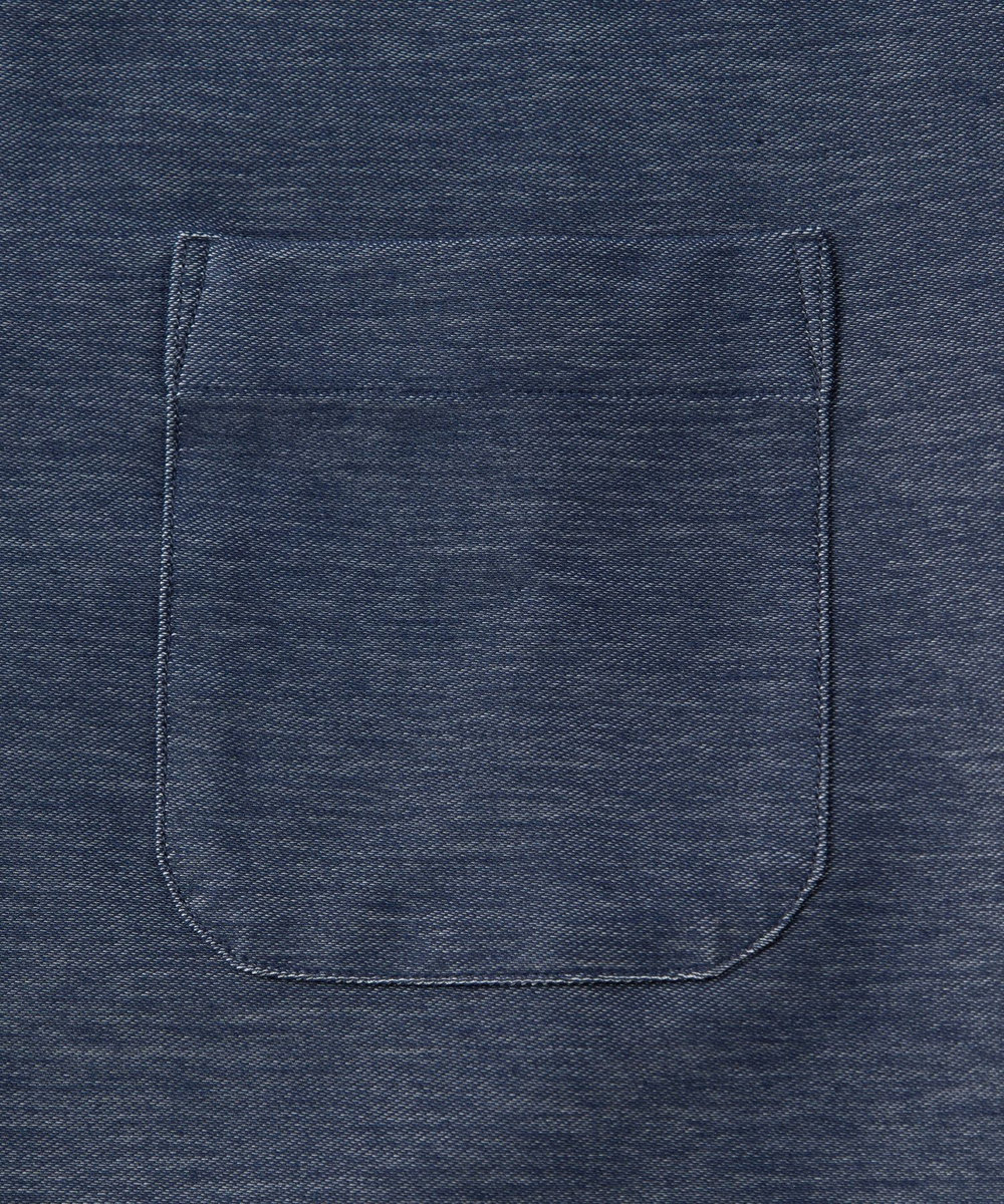 MEN'S BIGI デニムジャージ シャツブルゾン＜ストレッチ＞ ネイビー