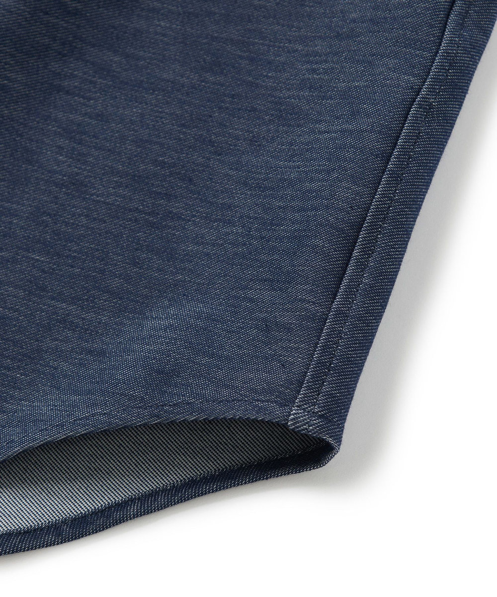 MEN'S BIGI デニムジャージ シャツブルゾン＜ストレッチ＞ ネイビー
