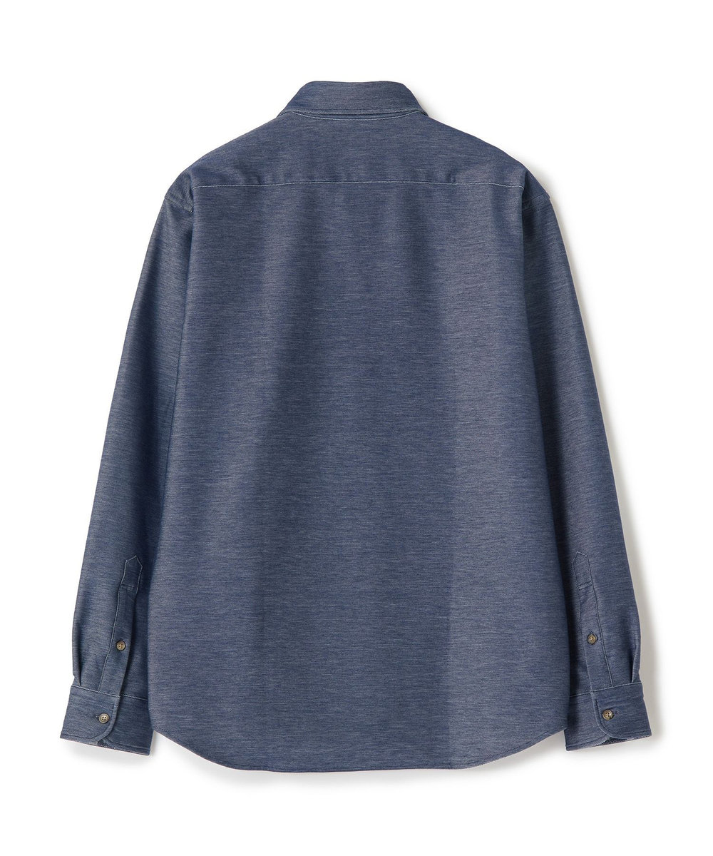 MEN'S BIGI デニムジャージ シャツブルゾン＜ストレッチ＞ ネイビー