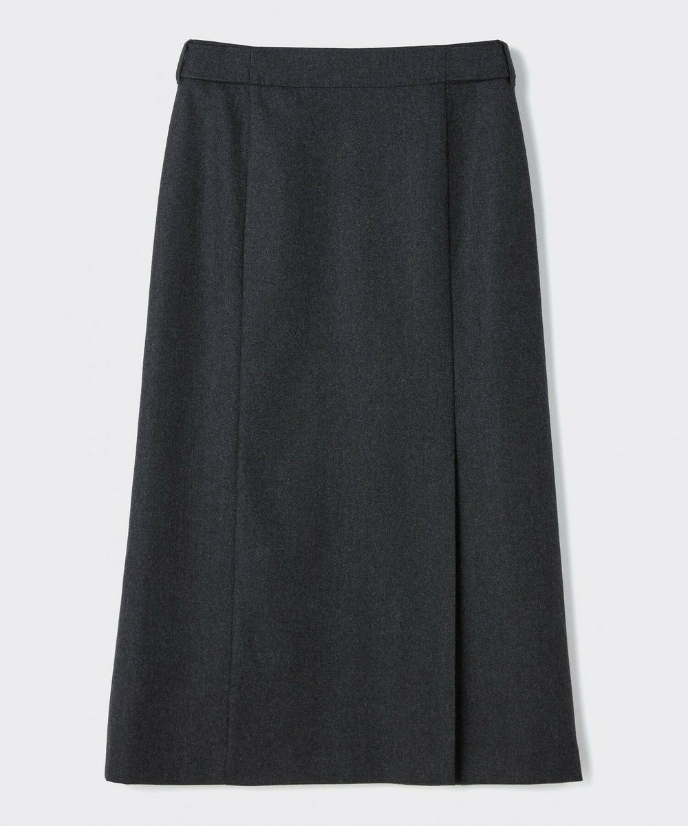 L'EQUIPE COUTURIER ウールカシミヤスカート チャコールグレー