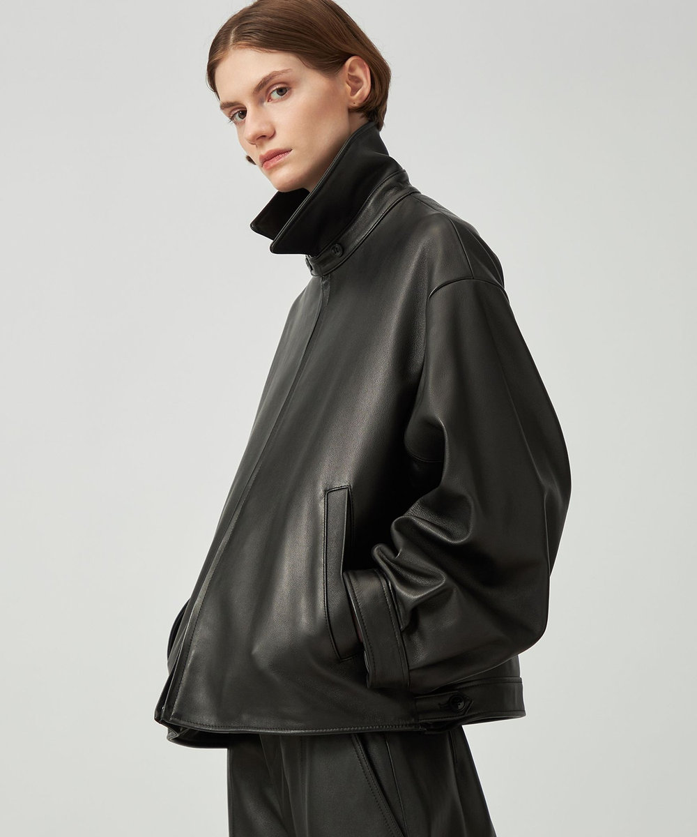 DÉPAREILLÉ LAMB LEATHER BLOUSON / ラムレザーブルゾン ブラック