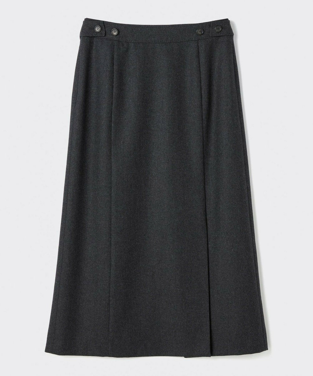 L'EQUIPE COUTURIER ウールカシミヤスカート チャコールグレー