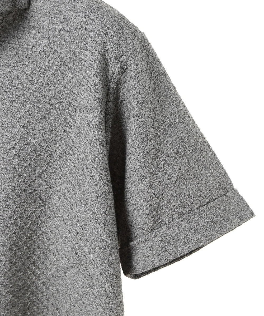 MEN'S BIGI シャーリングジャカードポロシャツ グレー