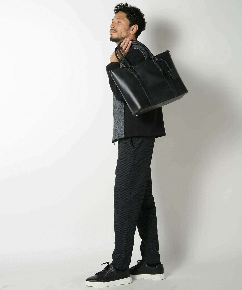 MEN'S BIGI 【SEEKER/シーカー】別注ムラレザー2wayトート&ショルダーバッグ ブラック