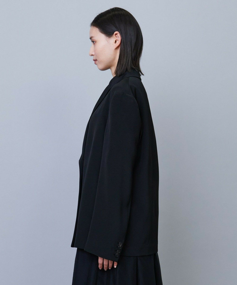 L'EQUIPE COUTURIER シルクダブルブレストジャケット ブラック