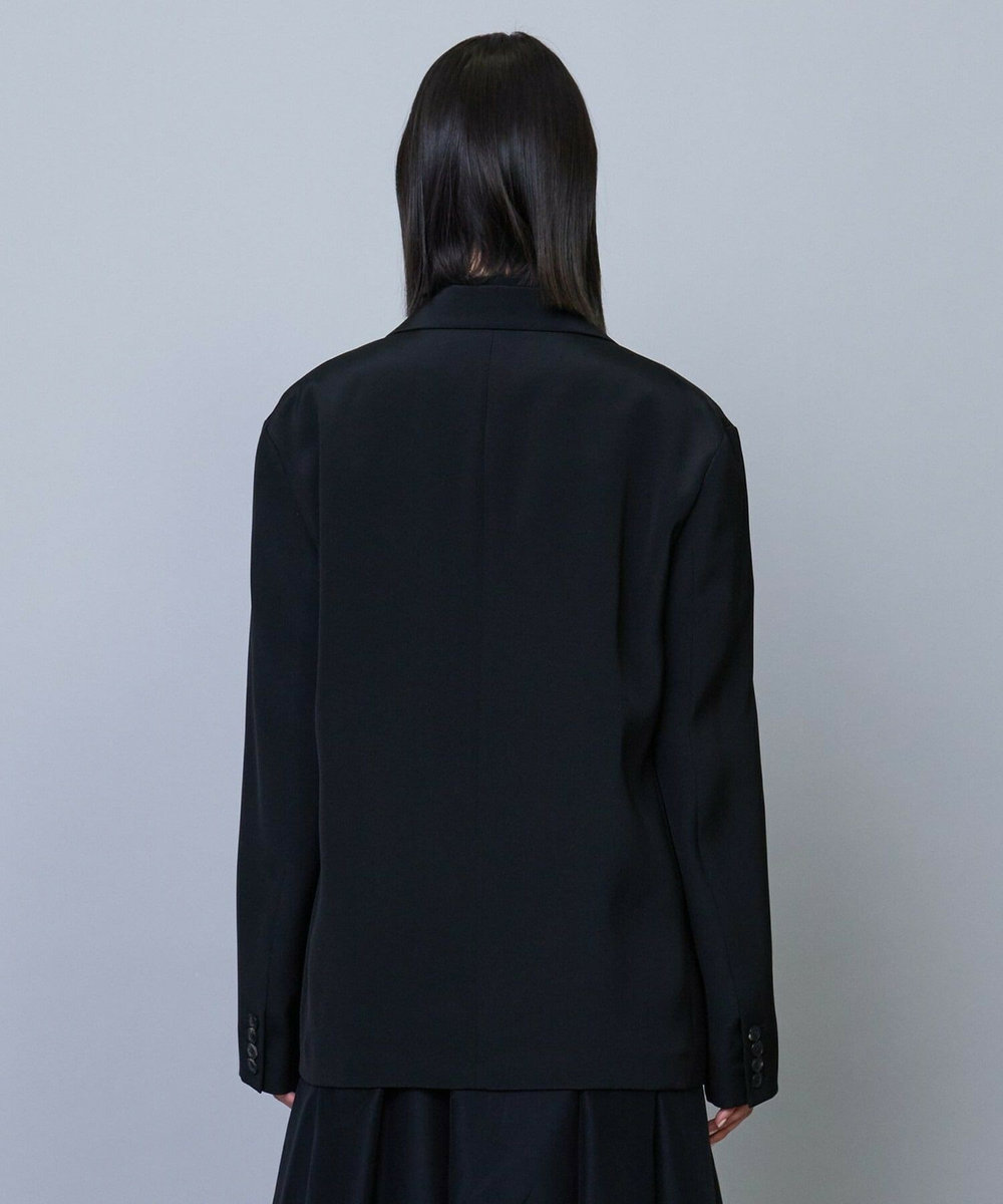 L'EQUIPE COUTURIER シルクダブルブレストジャケット ブラック