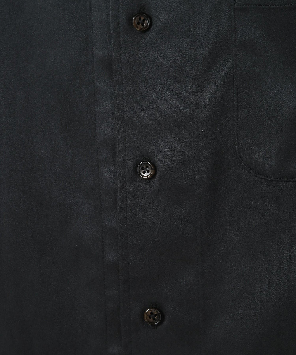 MEN'S BIGI コマスエードストレッチシャツ ダークネイビー