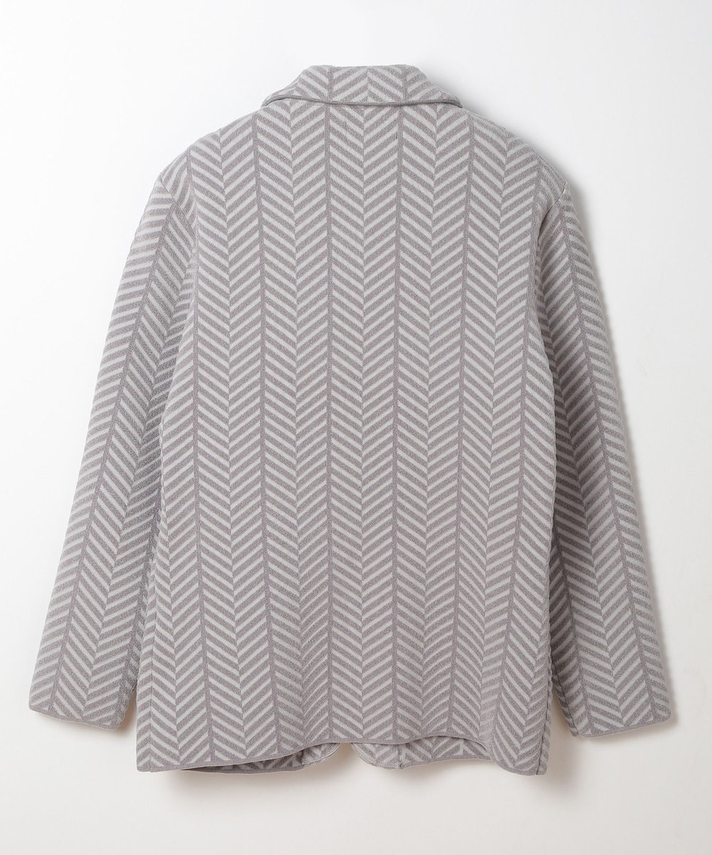 MEN'S BIGI ヘリンボーンニットジャケット グレー