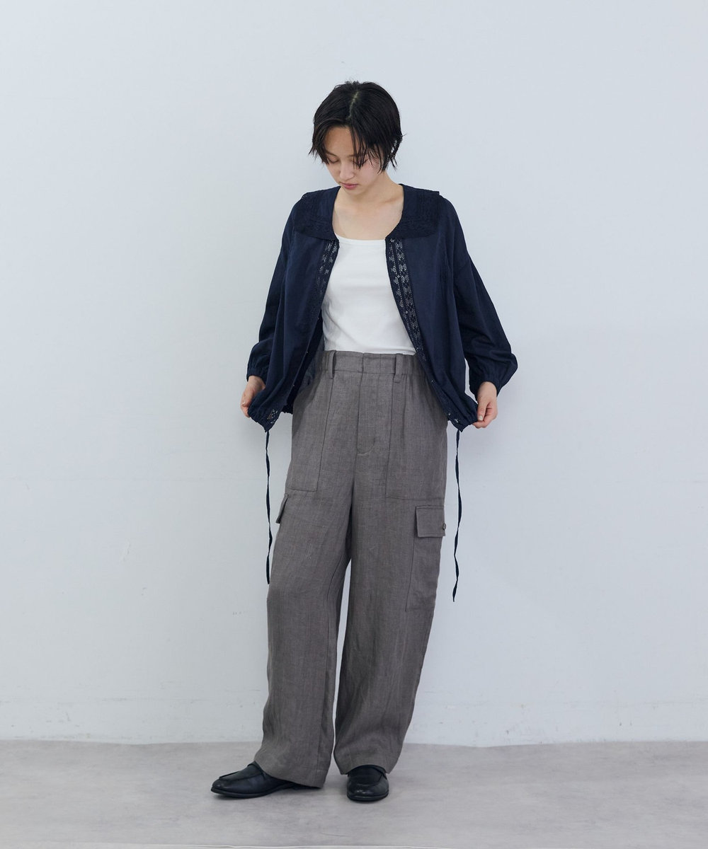 ADIEU TRISTESSE リネンカーゴパンツ カーキ