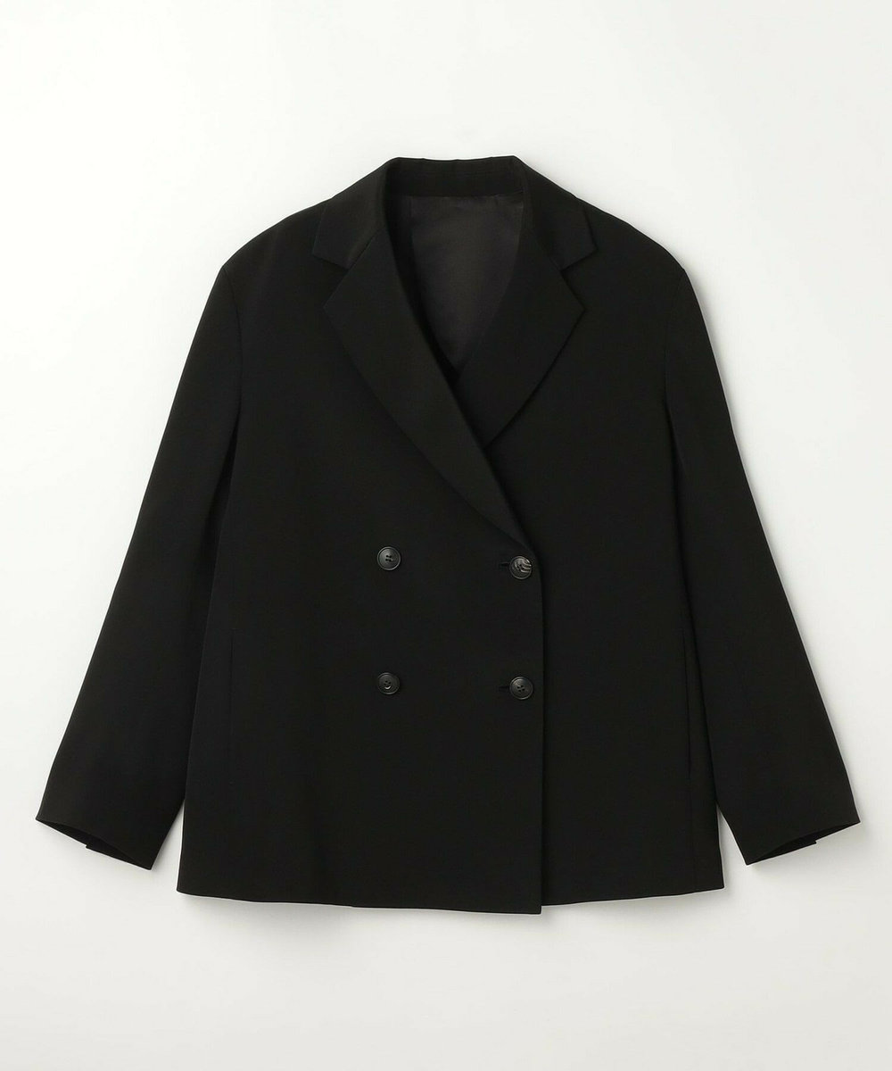 L'EQUIPE COUTURIER シルクダブルブレストジャケット ブラック