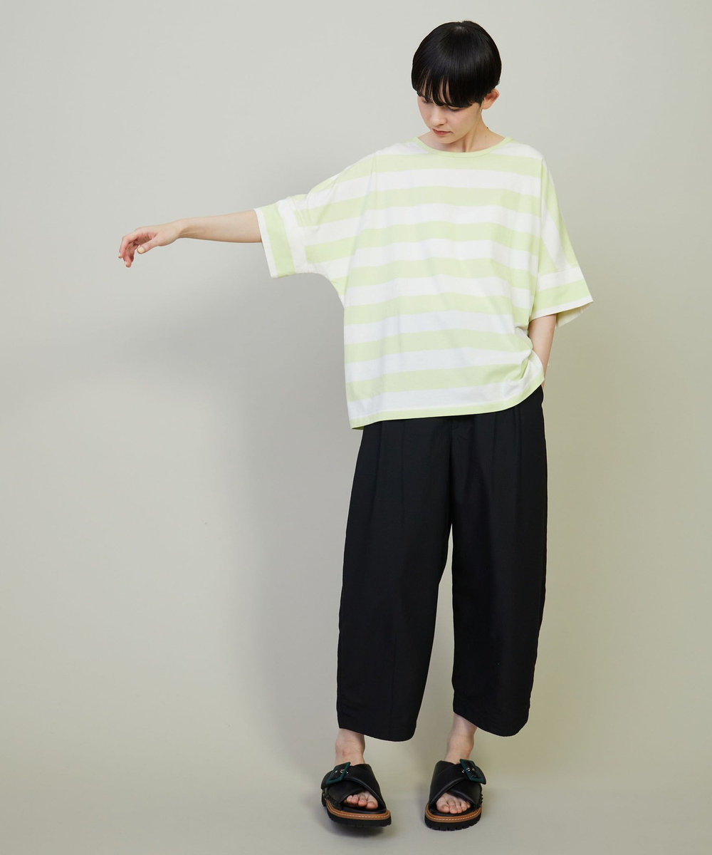 FRAPBOIS ワッフルーザー テーパードパンツ ブラック