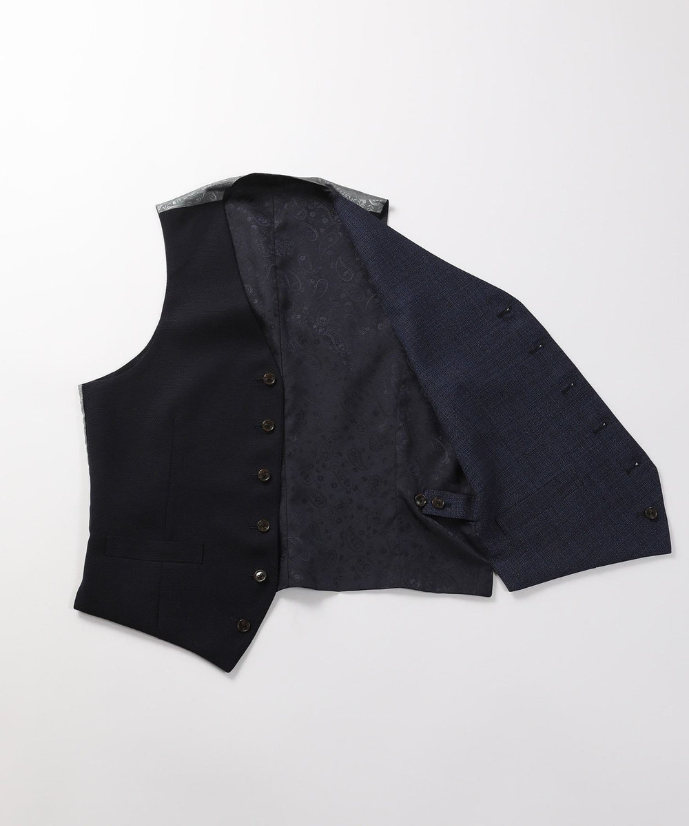 MEN'S BIGI ミックスヤーン/ポップサックリバーシブルベスト ネイビー