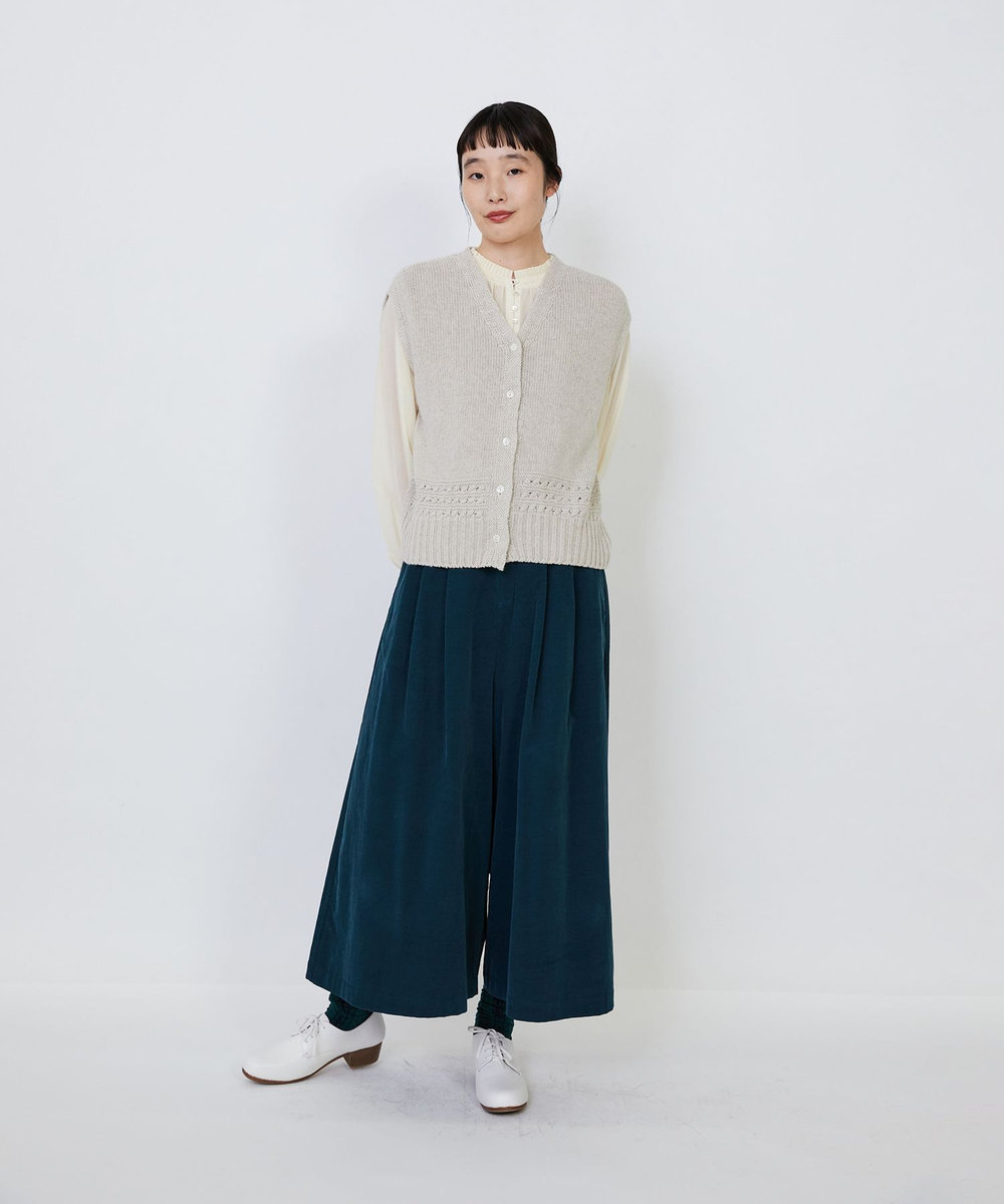 LOISIR リネンウールホールガーメントベスト キナリ