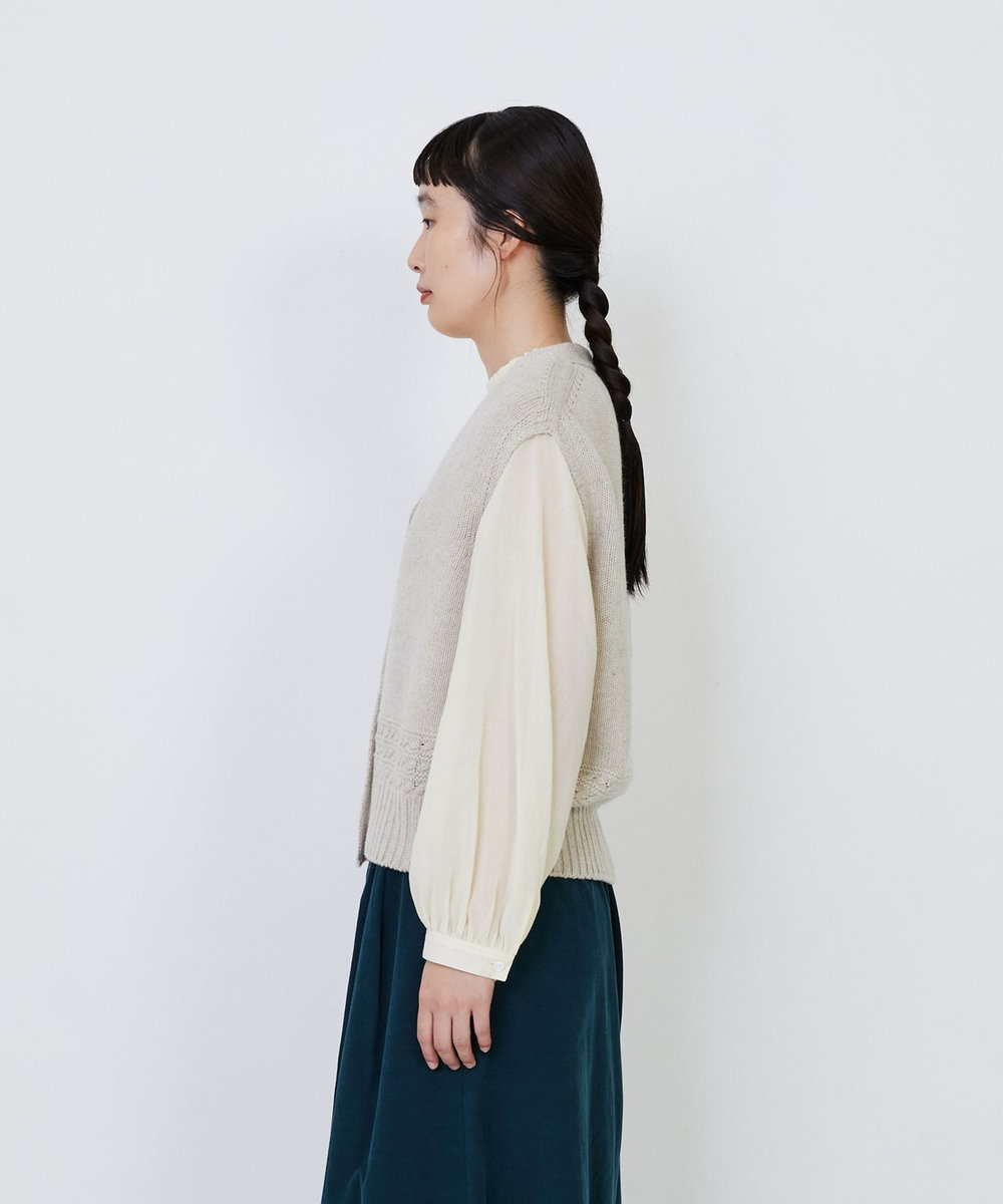 LOISIR リネンウールホールガーメントベスト キナリ