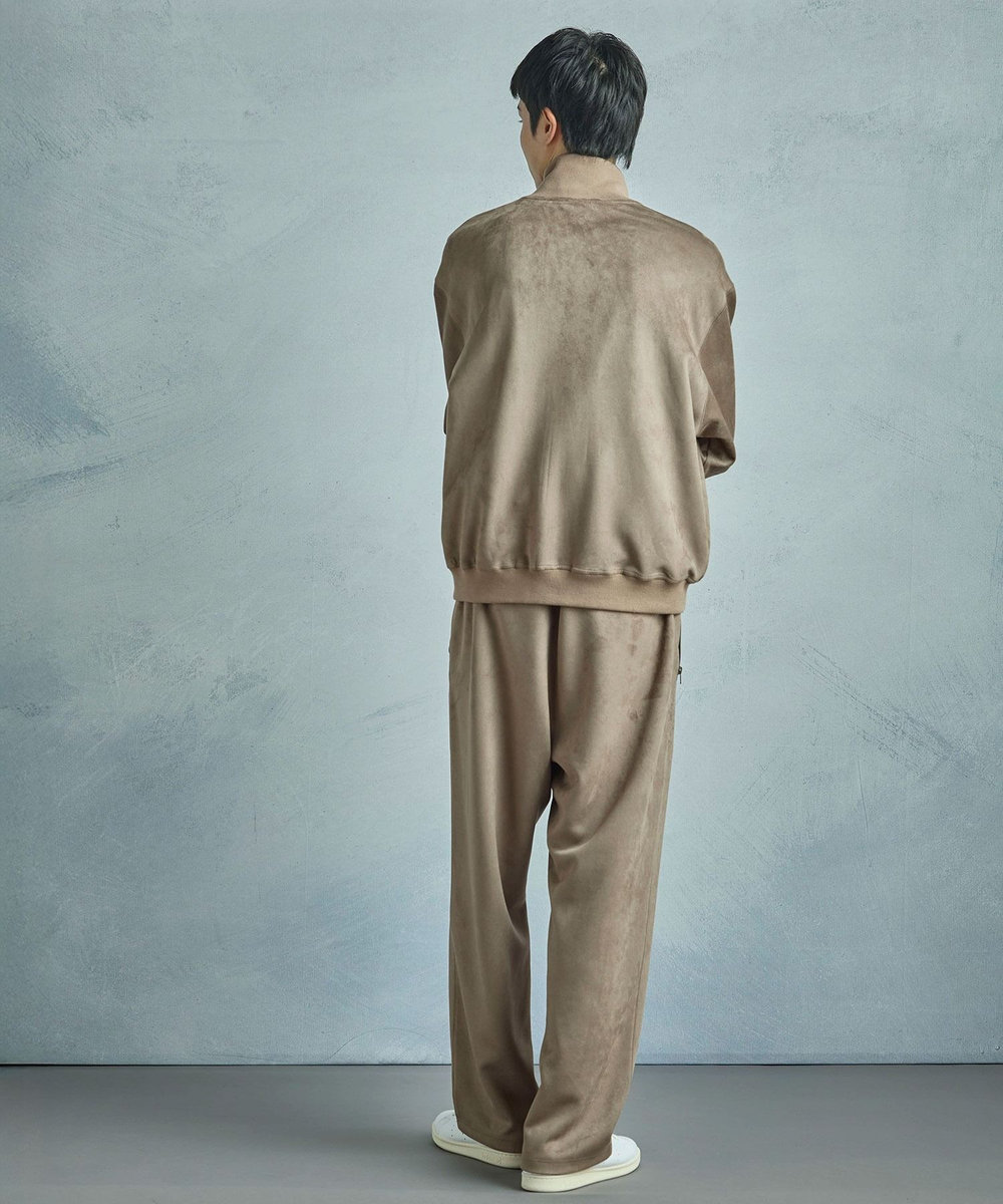 MEN'S BIGI 【50th Anniv . 中田 慎介】 SUEDE LIKE/HOUND’S TOOTH TRACK JACKET ベージュ