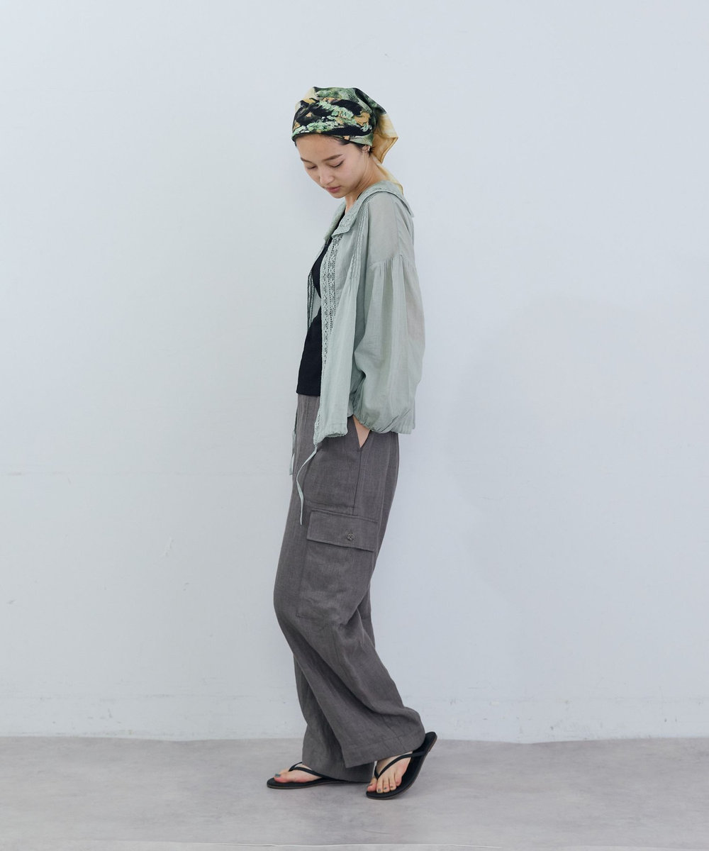 ADIEU TRISTESSE リネンカーゴパンツ カーキ