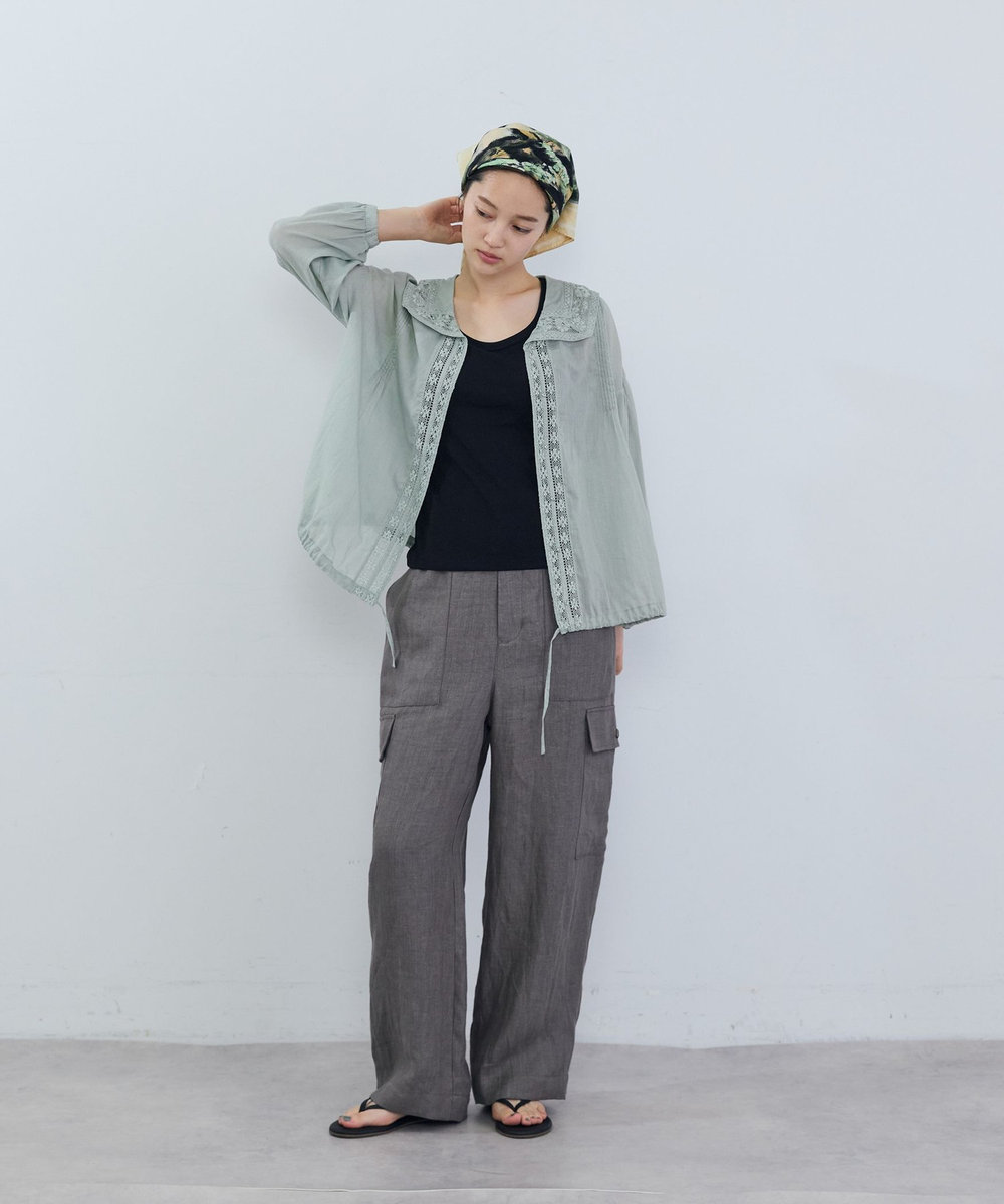 ADIEU TRISTESSE リネンカーゴパンツ カーキ