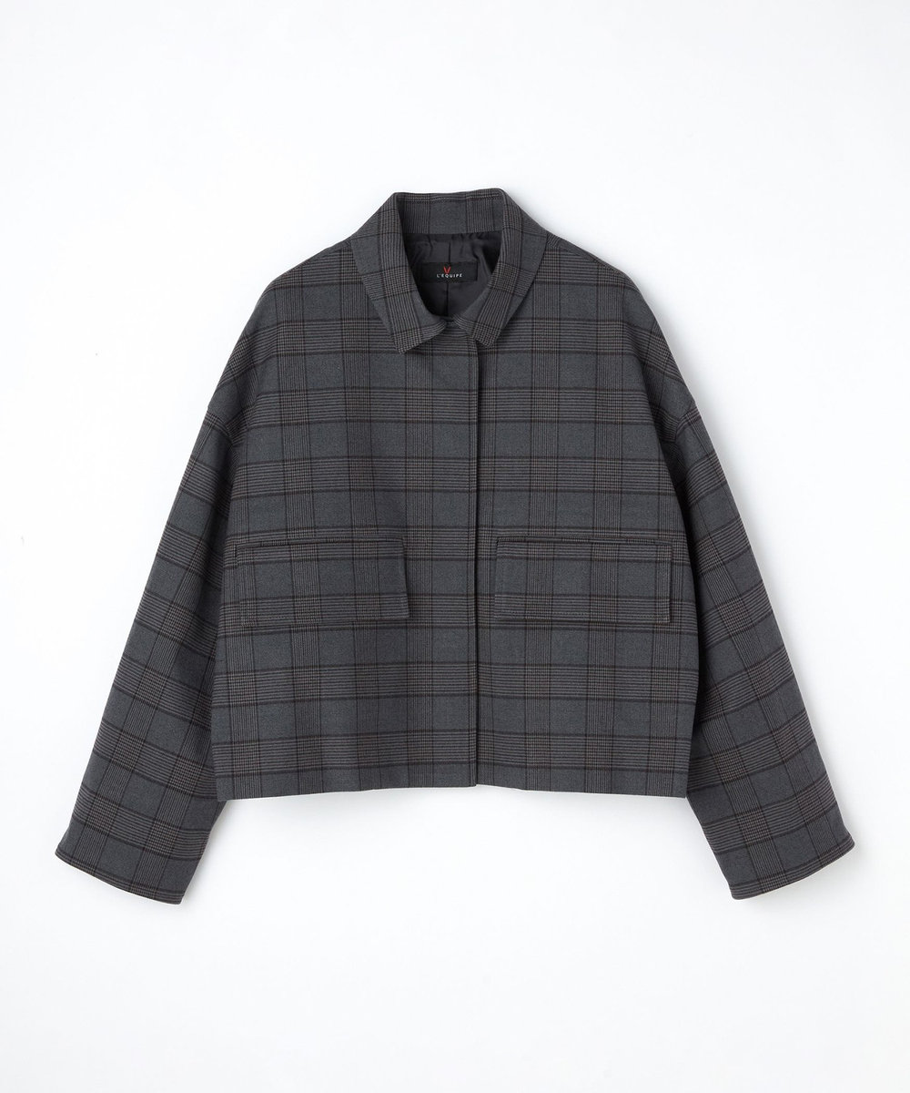 L'EQUIPE T/Rウォームストレッチジャケット チェック